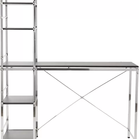 Computer Desk in Black & Chrome