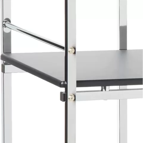 Computer Desk in Black & Chrome