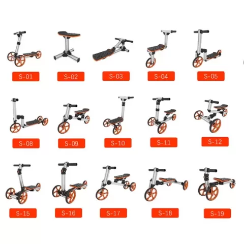 Constructible Kit 20 In 1 Kids Balance Bike No Pedals Toys For 1 To 4 Year Old Engineering Building Kit Kids Sitstand Scooter Most Popular S Kit (not Electric) 4