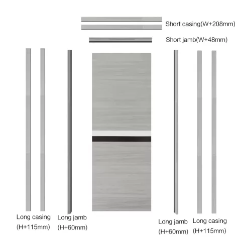 Door Frame Door Casing Kit, Suitable 80x24, 80x28.up To 84x36 Size Door Slab, Interior Door Jamb Frame Set And Door Trim Set, 4 916 Width, Simple And Stylish, Easy To Ins 19