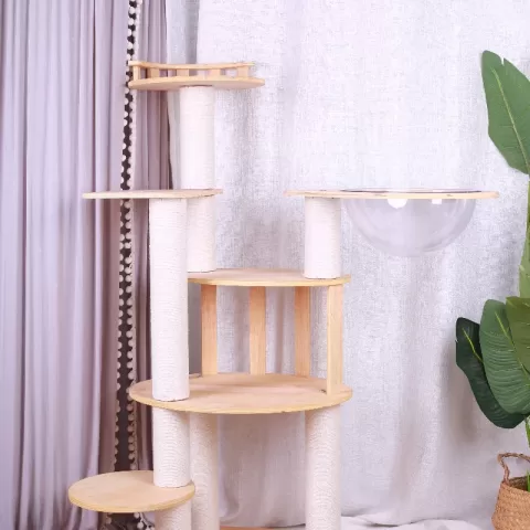 Elitecat Haven Premium Wooden Multi Level Cat Climber Cat Tower 18