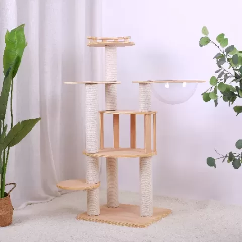 Elitecat Haven Premium Wooden Multi Level Cat Climber Cat Tower 24