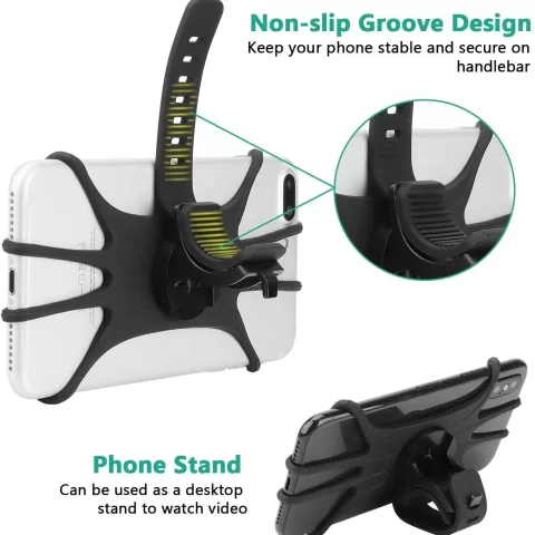 Flnorw Bicycle Phone Holder 360° Rotatable Adjustable Bike Phone Binding Bicycle Handles Compact And Resistant To Falling Mount Compatible For 4 To 6.5 Smartphones 10