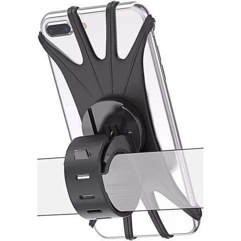 Flnorw Bicycle Phone Holder 360° Rotatable Adjustable Bike Phone Binding Bicycle Handles Compact And Resistant To Falling Mount Compatible For 4 To 6.5 Smartphones 12