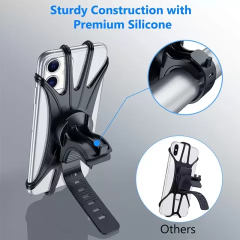 Flnorw Bicycle Phone Holder 360° Rotatable Adjustable Bike Phone Binding Bicycle Handles Compact And Resistant To Falling Mount Compatible For 4 To 6.5 Smartphones 6