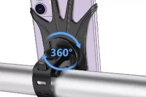 Flnorw Bicycle Phone Holder 360° Rotatable Adjustable Bike Phone Binding Bicycle Handles Compact And Resistant To Falling Mount Compatible For 4 To 6.5 Smartphones