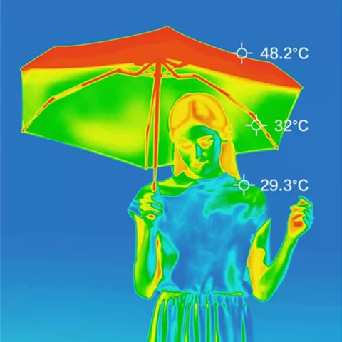 Flnorw Blue Sky And White Clouds Travel Umbrella Windproof Sunproof Sun Blocking Uv Proof Heat Proof Rain Proof Automatic Opening Automatic Folding Umbrella Compact 7
