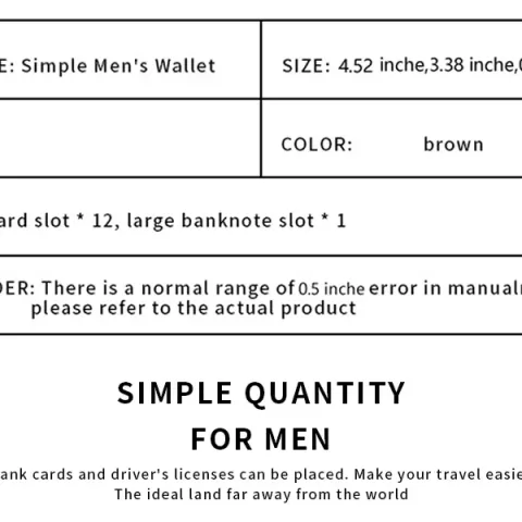 Flnorw Men's Business Wallet Bank Card Credit Id Card Money Holder Pack Gift Box Mens Gift Slim Wallet Credit Card Holder Airtag&standard Use 12 Card 8