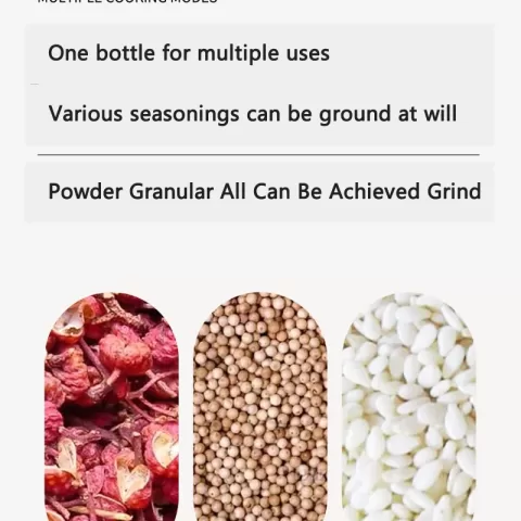 Flnorw Salt And Pepper Grinder 2 In 1 Manual Stainless Steel Salt Pepper Mill Herb Spice Grinder Shakers Refillable With And Clean Adjustable Coarseness Ceramic Rotor And Dual Clear Acrylic Chamber 4