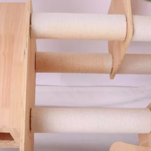 GalaxyCat Oasis - Premium Wooden Multi-Level Cat Climber with Space Capsule Cat Tower