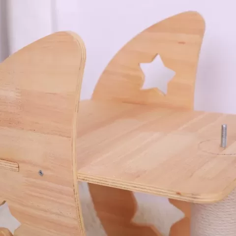 GalaxyCat Oasis - Premium Wooden Multi-Level Cat Climber with Space Capsule Cat Tower