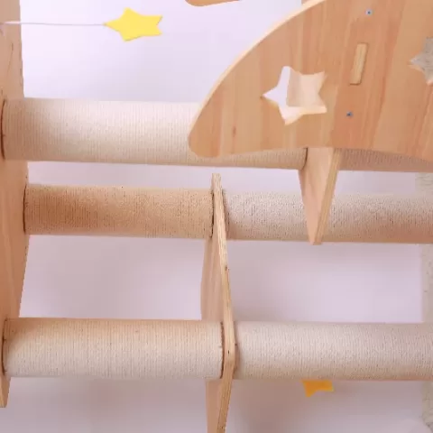 GalaxyCat Oasis - Premium Wooden Multi-Level Cat Climber with Space Capsule Cat Tower