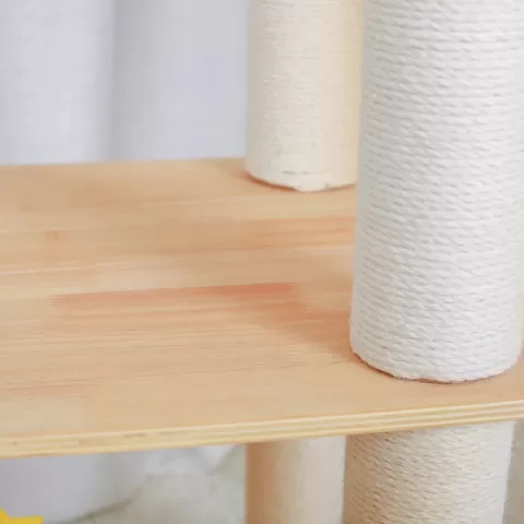 GalaxyCat Oasis - Premium Wooden Multi-Level Cat Climber with Space Capsule Cat Tower