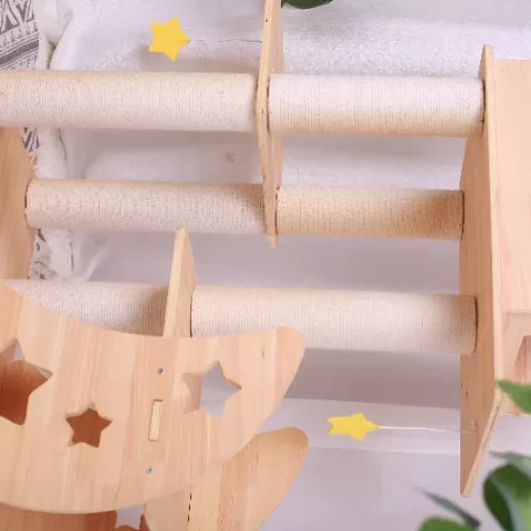 GalaxyCat Oasis - Premium Wooden Multi-Level Cat Climber with Space Capsule Cat Tower