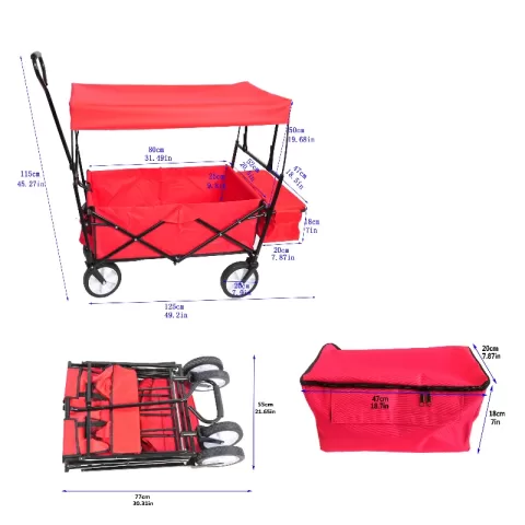 Garden Shopping Beach Cart Folding Wagon 25
