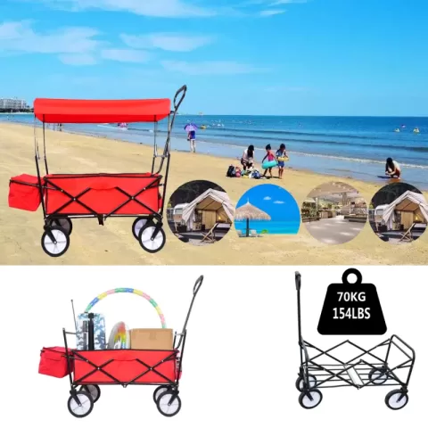 Garden Shopping Beach Cart Folding Wagon 26