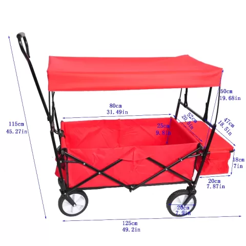 Garden Shopping Beach Cart Folding Wagon 3