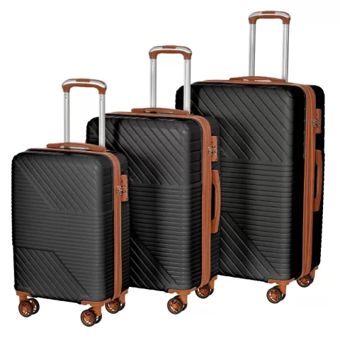Hardshell Luggage Sets 3 Piece Double Spinner 8 Wheels Suitcase With Tsa Lock Lightweight 20''24''28' 18