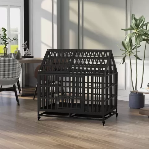 Heavy Duty Dog Cage Pet Crate With Roof 1