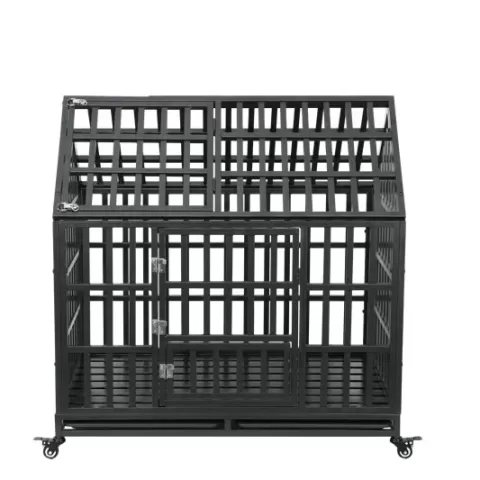Heavy Duty Dog Cage Pet Crate With Roof 10