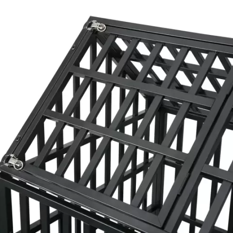 Heavy Duty Dog Cage Pet Crate With Roof 11