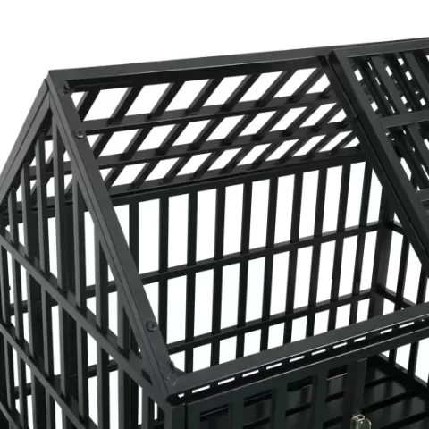Heavy Duty Dog Cage Pet Crate With Roof 13