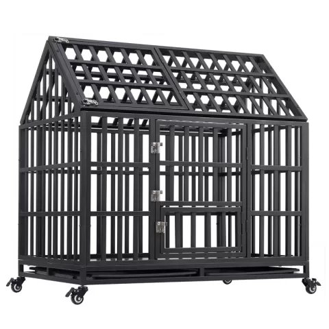 Heavy Duty Dog Cage Pet Crate With Roof 16