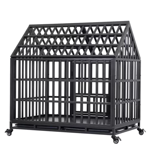 Heavy Duty Dog Cage Pet Crate With Roof 19