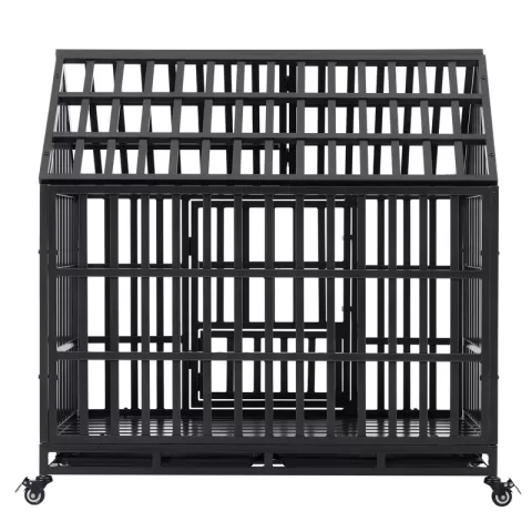 Heavy Duty Dog Cage Pet Crate With Roof 20
