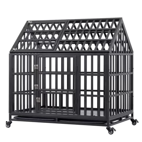 Heavy Duty Dog Cage Pet Crate With Roof 23