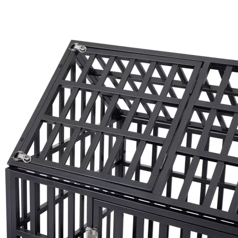 Heavy Duty Dog Cage Pet Crate With Roof 24