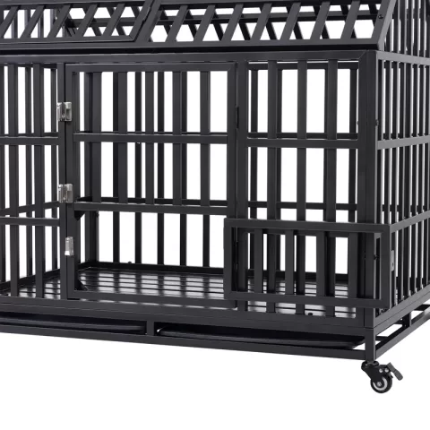 Heavy Duty Dog Cage Pet Crate With Roof 26