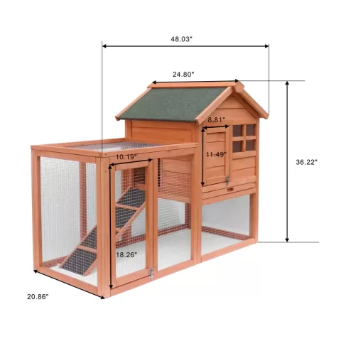 Hot Sale Easily Assembled Wooden Rabbit House Chicken Coop Kennels 4