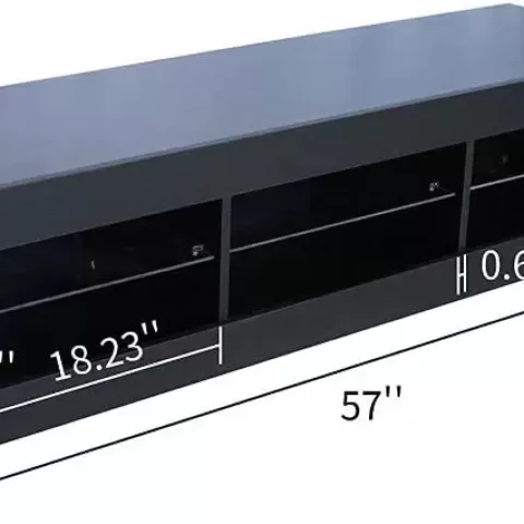 LED TV Stand for Up to 60 Inch TV,Modern High Gloss Entertainment Center with Open Shelf,TV Stand Console Table for Living Room,Bedroom