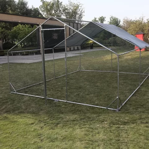 Large Metal Chicken Coop Walk In Poultry Cage Hen Run House Rabbits Habitat Cage Spire Shaped Coop With Waterproof And Anti Ultraviolet Cover (10' L X 13' W X 6.4' H) 10