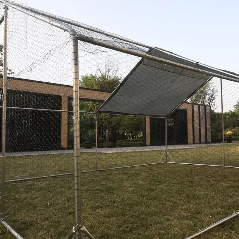 Large Metal Chicken Coop Walk In Poultry Cage Hen Run House Rabbits Habitat Cage Spire Shaped Coop With Waterproof And Anti Ultraviolet Cover (10' L X 13' W X 6.4' H) 12