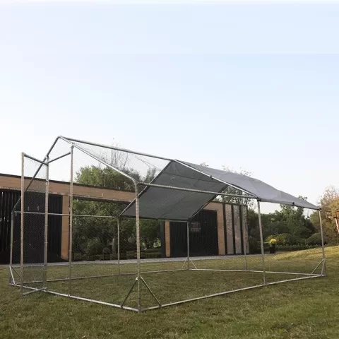 Large Metal Chicken Coop Walk In Poultry Cage Hen Run House Rabbits Habitat Cage Spire Shaped Coop With Waterproof And Anti Ultraviolet Cover (10' L X 13' W X 6.4' H) 13