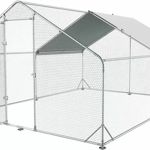 Large Metal Chicken Coop Walk In Poultry Cage Hen Run House Rabbits Habitat Cage Spire Shaped Coop With Waterproof And Anti Ultraviolet Cover (10' L X 13' W X 6.4' H) 16
