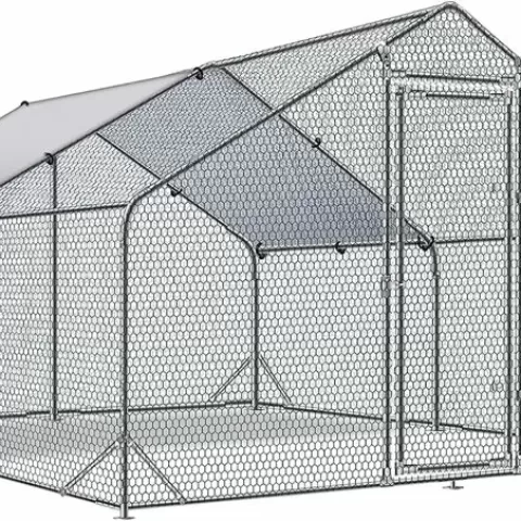 Large Metal Chicken Coop Walk In Poultry Cage Hen Run House Rabbits Habitat Cage Spire Shaped Coop With Waterproof And Anti Ultraviolet Cover (10' L X 13' W X 6.4' H) 17