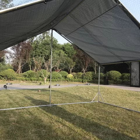 Large Metal Chicken Coop Walk In Poultry Cage Hen Run House Rabbits Habitat Cage Spire Shaped Coop With Waterproof And Anti Ultraviolet Cover (10' L X 13' W X 6.4' H) 9