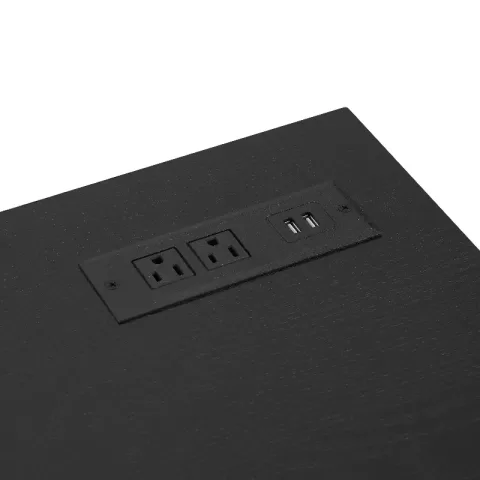 Lighted TV Stand Electric Fireplace TV Stand with Glass Shelves, 3D Fireplace TV Stand with LED Light Wood Open Shelves Table for TV up to 60-65"