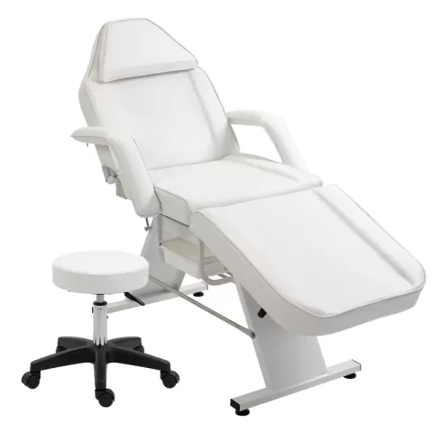 Massage Salon Tattoo Chair With Two Trays Esthetician Bed With Hydraulic Stool,multi Purpose 3 Section Facial Bed Table, Adjustable Beauty Barber Spa Beauty Equipment 5
