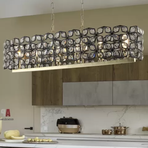 Modern Champagne Gold Oval Crystal Ceiling Chandelier Luxury Home Decor Light Fixture 13