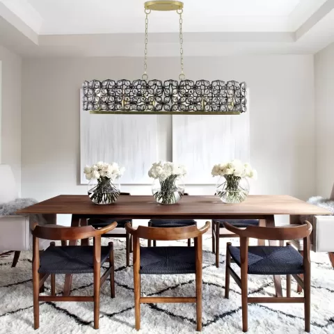 Modern Champagne Gold Oval Crystal Ceiling Chandelier Luxury Home Decor Light Fixture 14