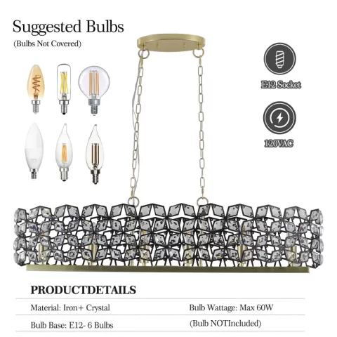Modern Champagne Gold Oval Crystal Ceiling Chandelier Luxury Home Decor Light Fixture 3