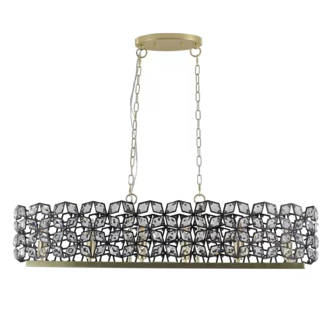 Modern Champagne Gold Oval Crystal Ceiling Chandelier Luxury Home Decor Light Fixture 6