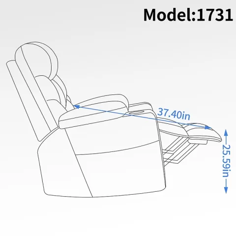 Okin Motor Up To 350 Lbs Power Lift Recliner Chair, Heavy Duty Motion Mechanism With 8 Point Vibration Massage And Lumbar Heating, Cup Holders, Usb And Type C Ports, Removable Cushions 8