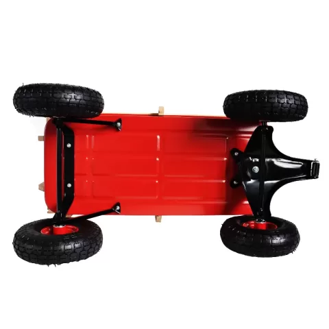 Outdoor Wagon All Terrain Pulling Wwood Railing Air Tires Children Kid Garden 16