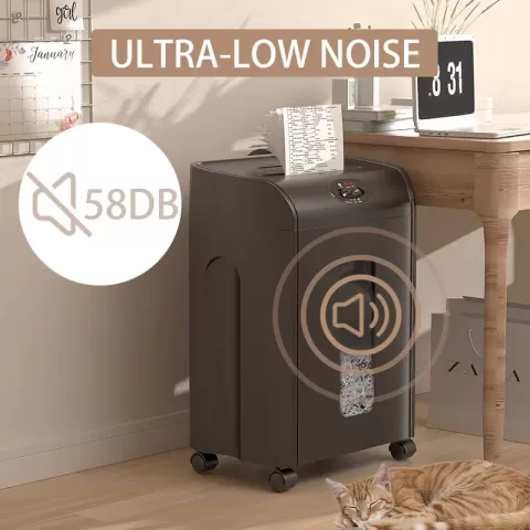 Paper Shredder Heavy Duty Micro Cut Low Working Noise High Security P5 Office Home Use Office Equipment Manufacture 3