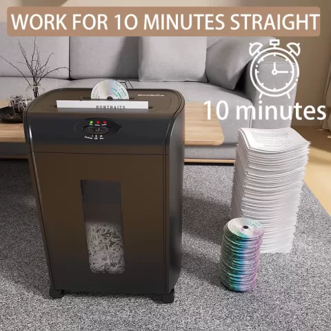 Paper Shredder Heavy Duty Micro Cut Low Working Noise High Security P5 Office Home Use Office Equipment Manufacture 8